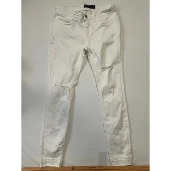 Dolce & Gabbana White Distressed Skinny Jeans IT 38 US 2 Made in Italy Stretch D - Picture 2 of 11
